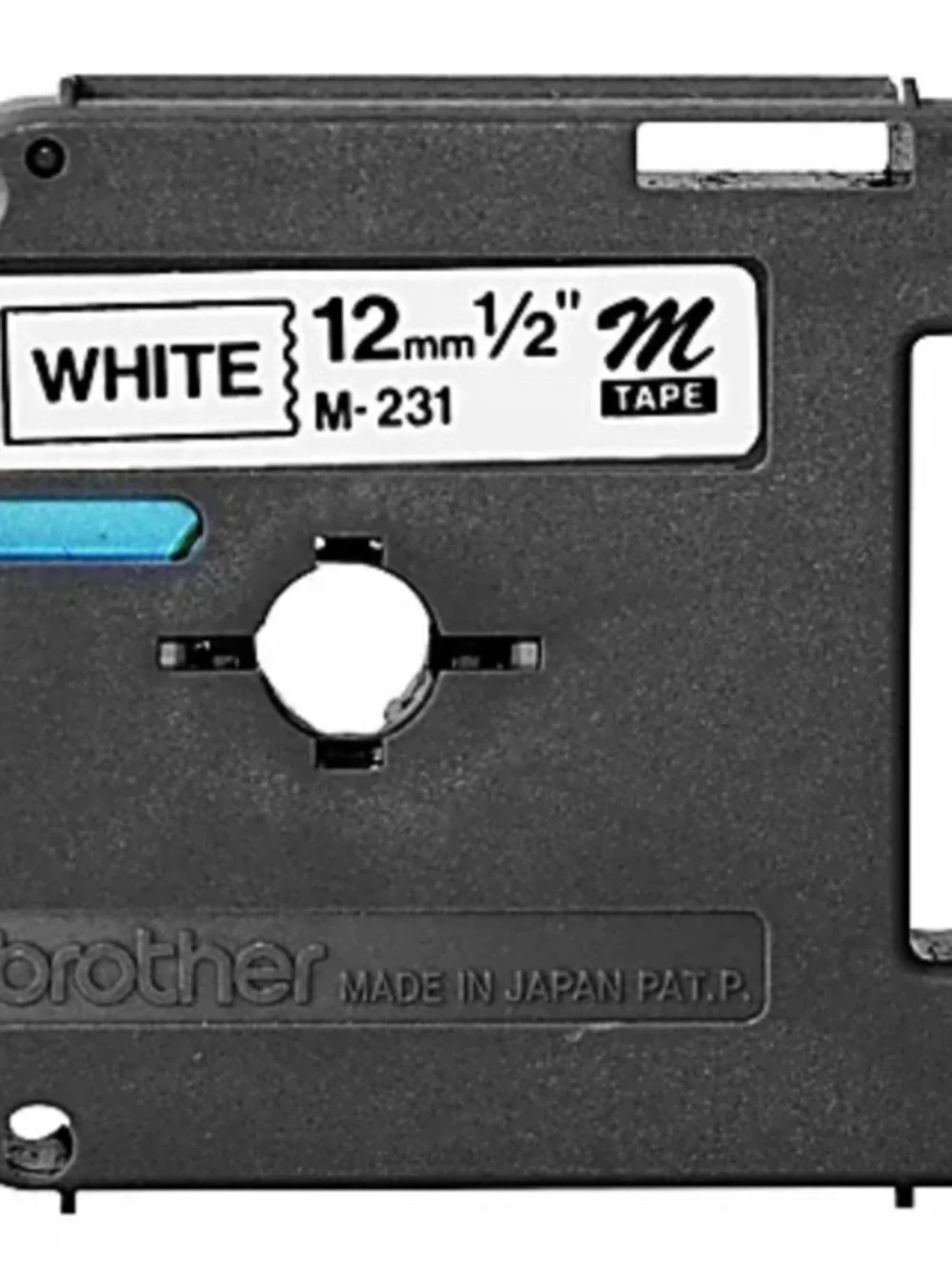 Brother P-Touch M-231 Black Print on White Tape